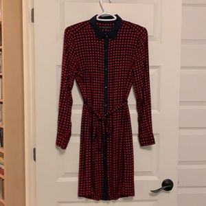 Women’s size S knee high dress red and navy